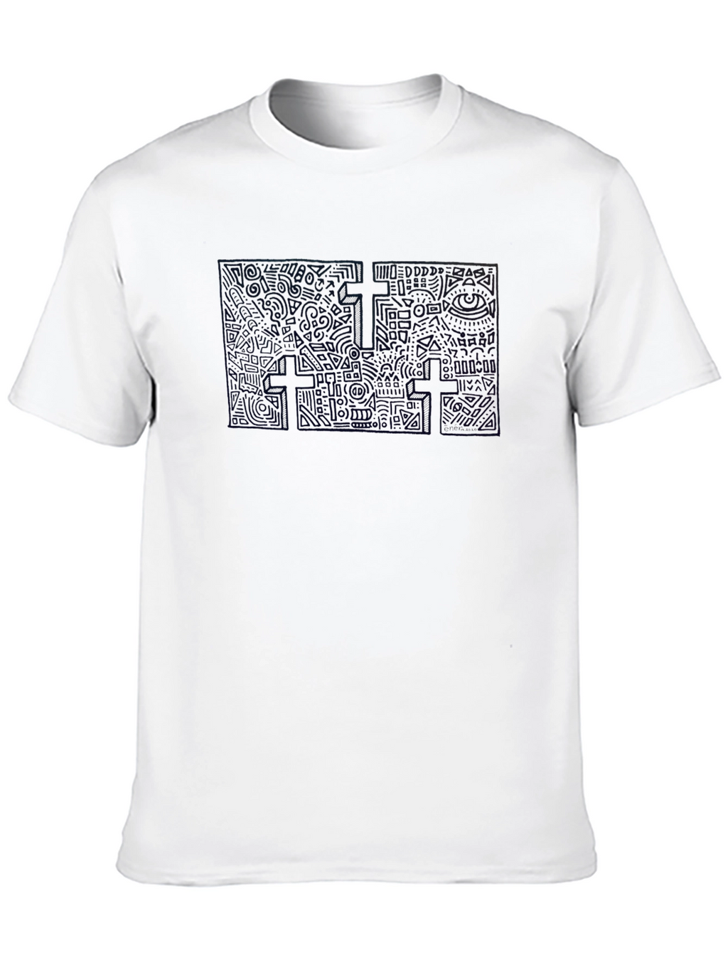 Unique Graphic Print Black T-Shirt