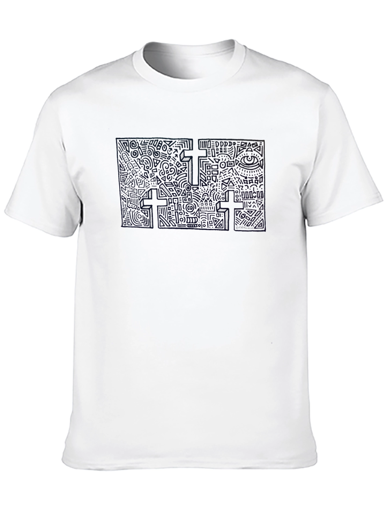 Unique Graphic Print Black T-Shirt