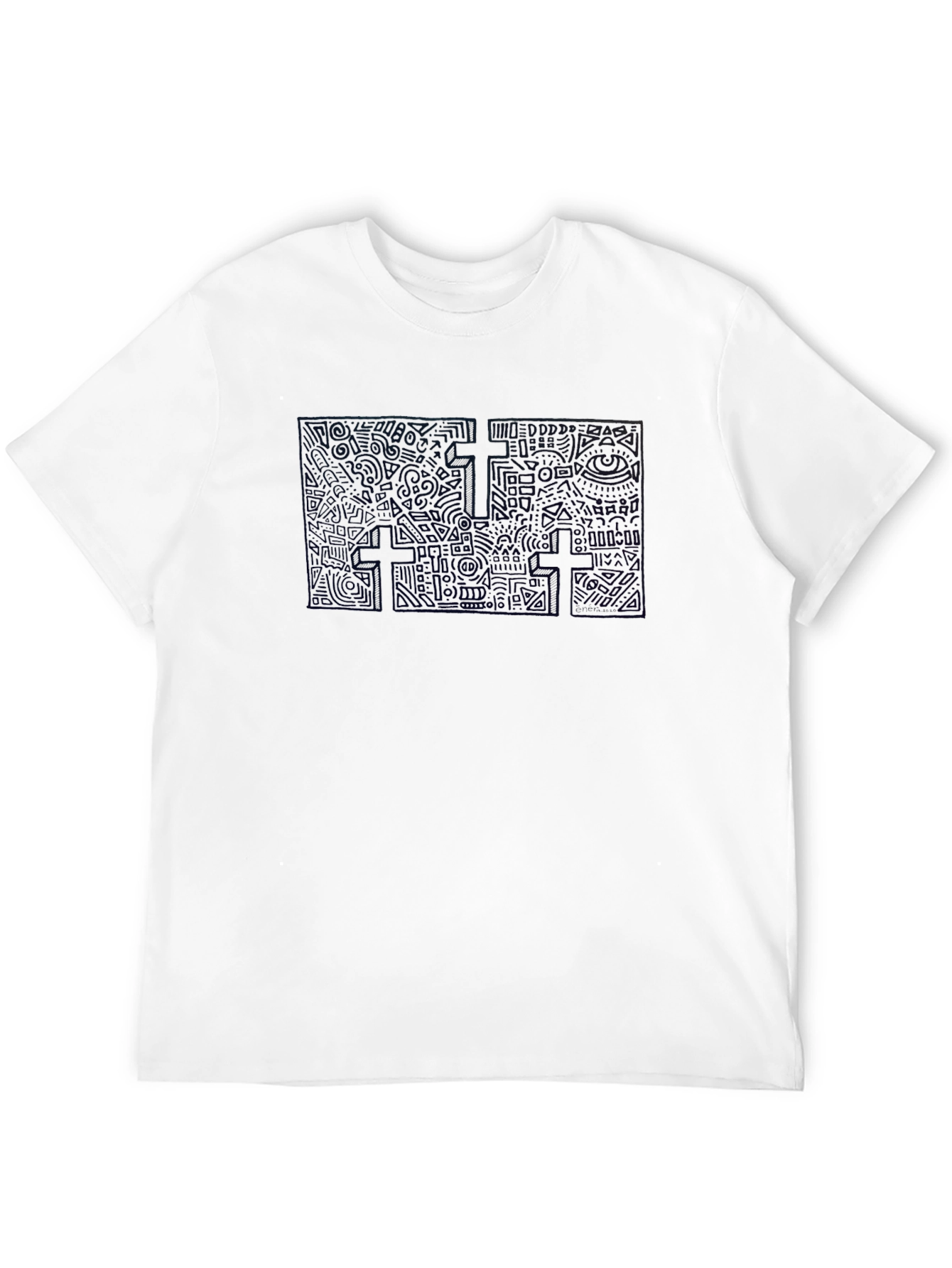 Unique Graphic Print Black T-Shirt