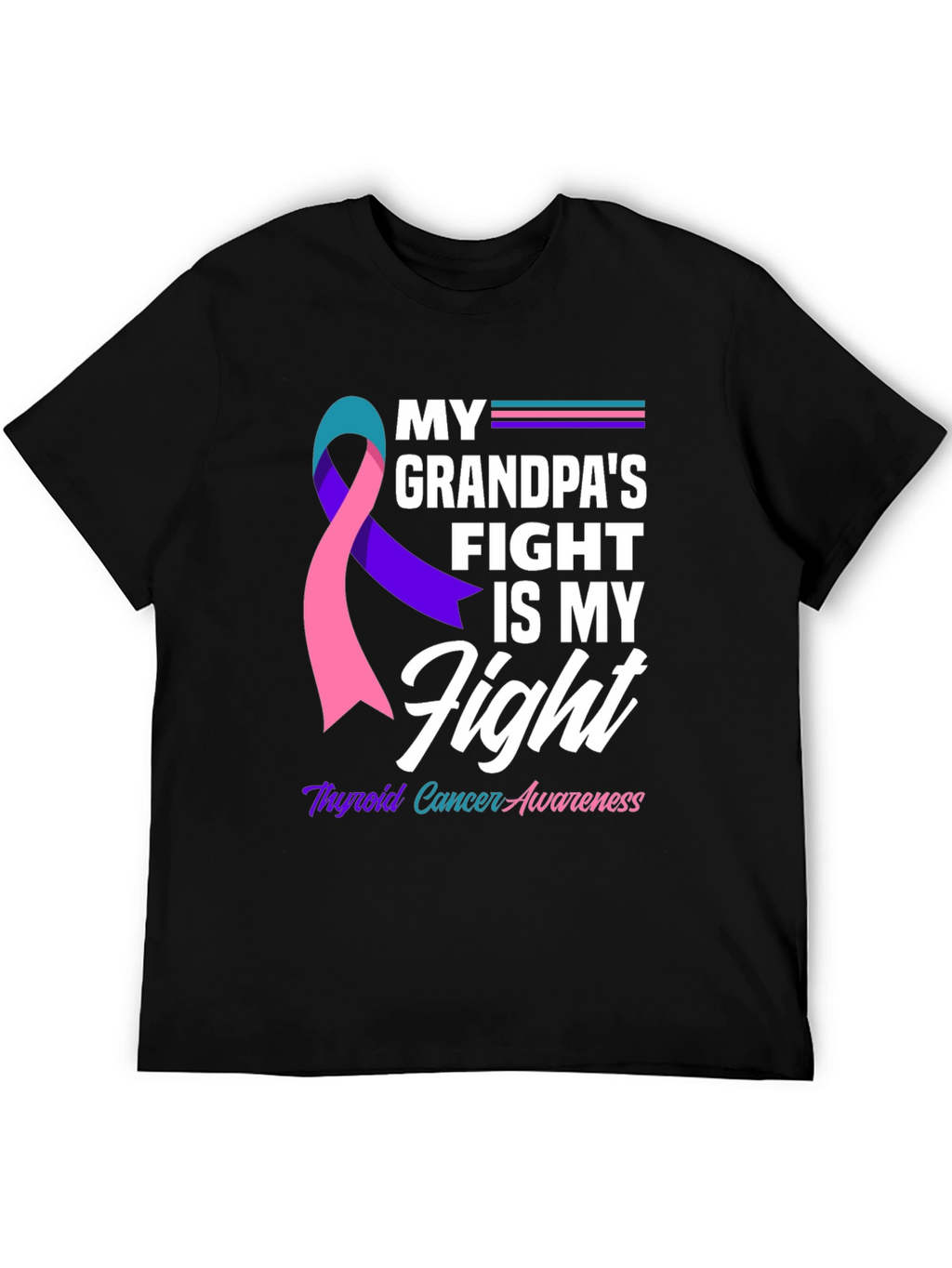 Thyroid Cancer Awareness T-Shirt - Grandpas Fight