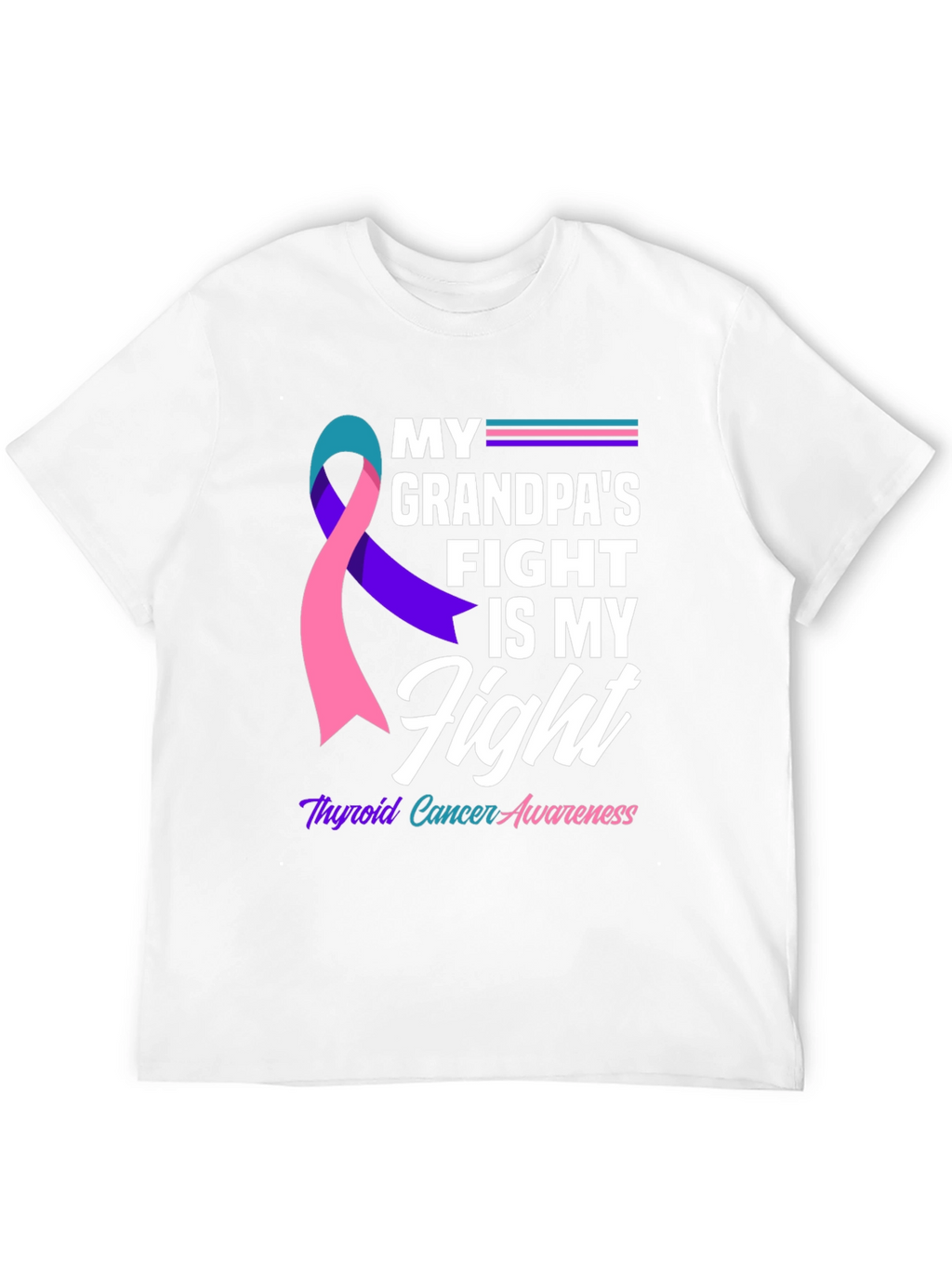 Thyroid Cancer Awareness T-Shirt - Grandpas Fight