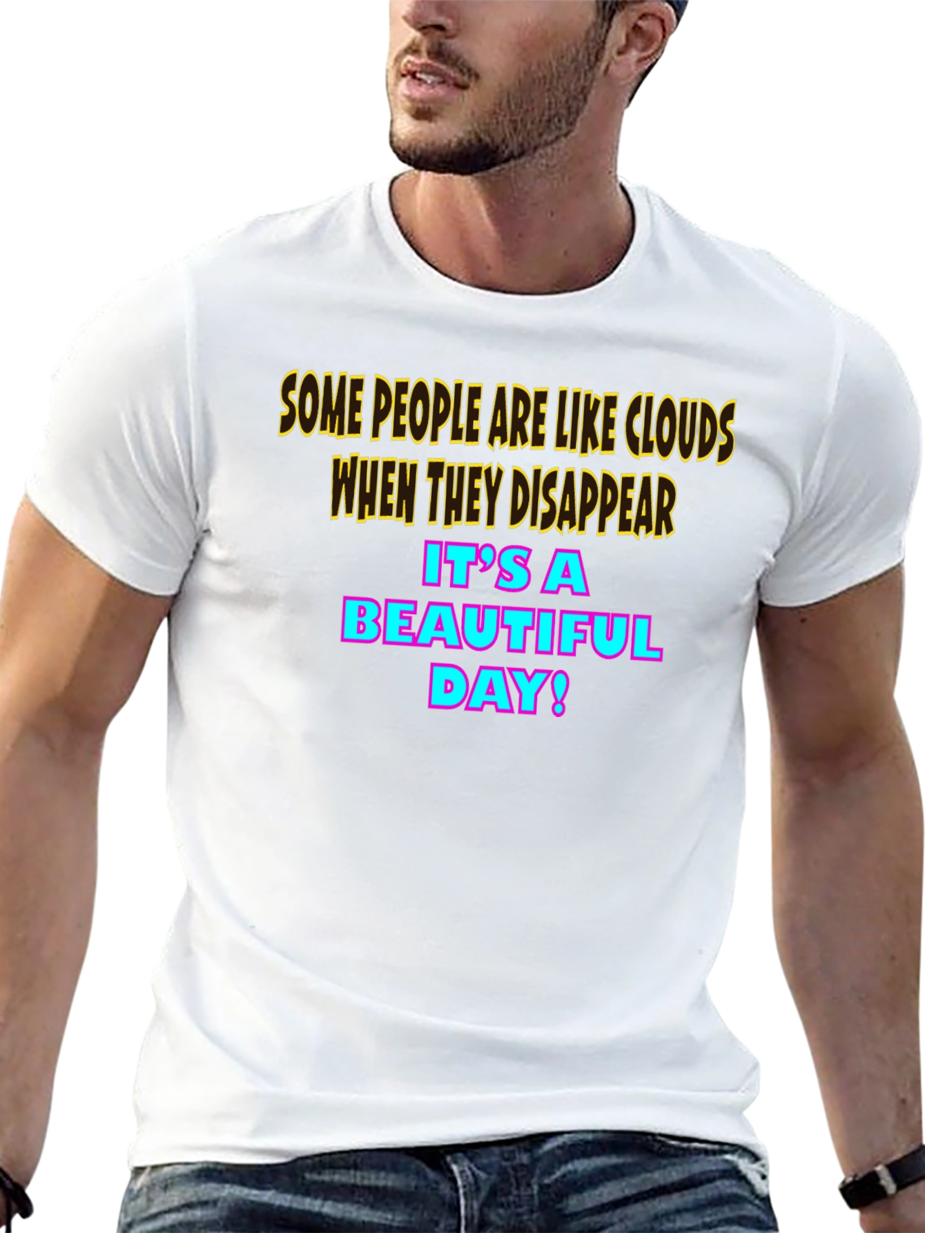 Humorous Cloud Graphic T-Shirt