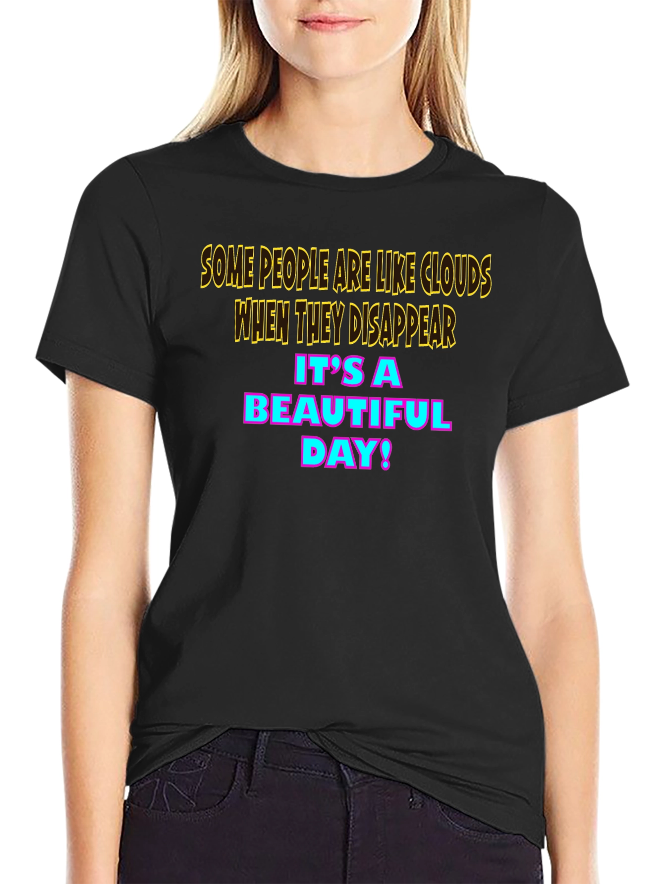 Humorous Cloud Graphic T-Shirt