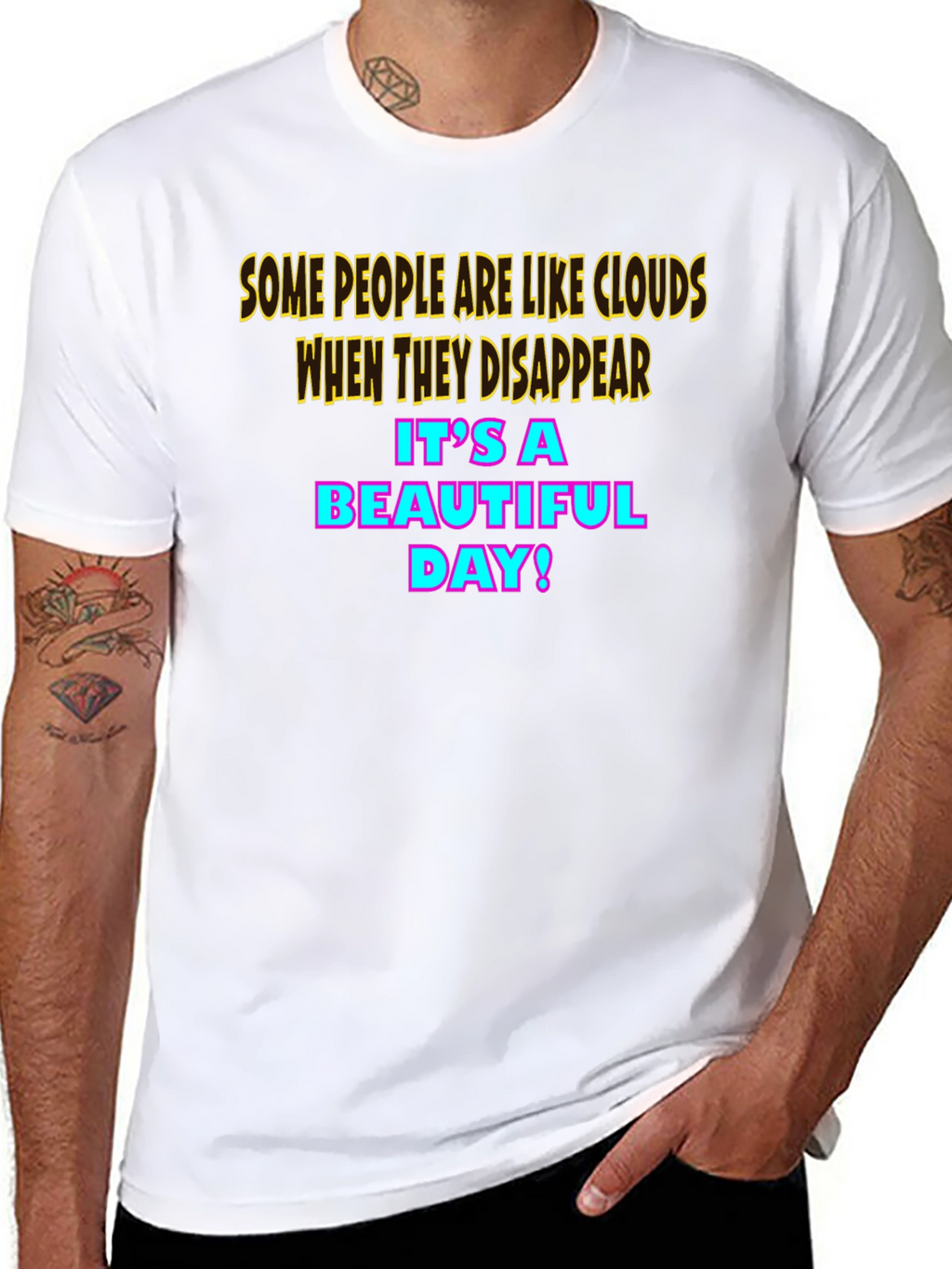 Humorous Cloud Graphic T-Shirt