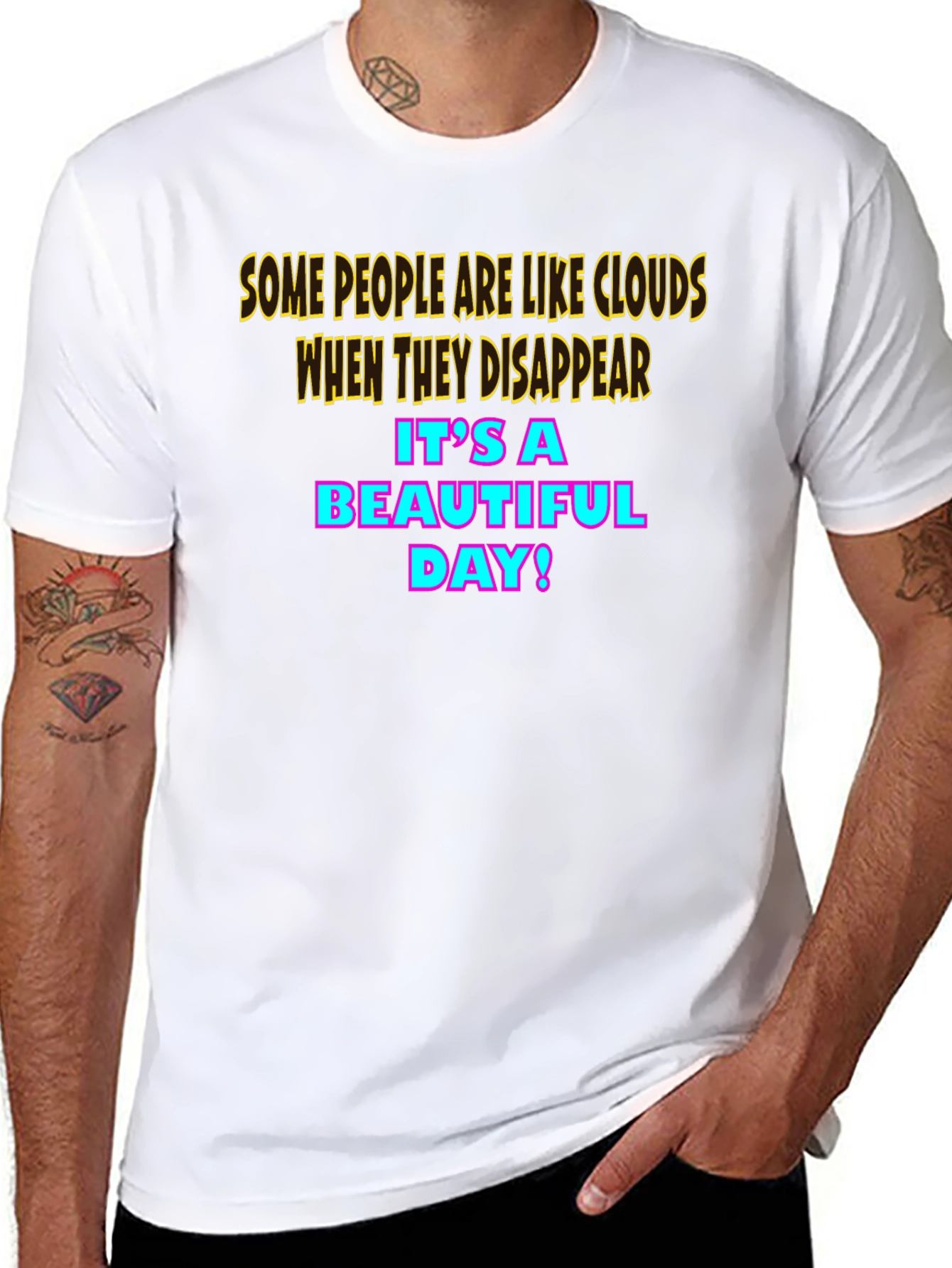 Humorous Cloud Graphic T-Shirt