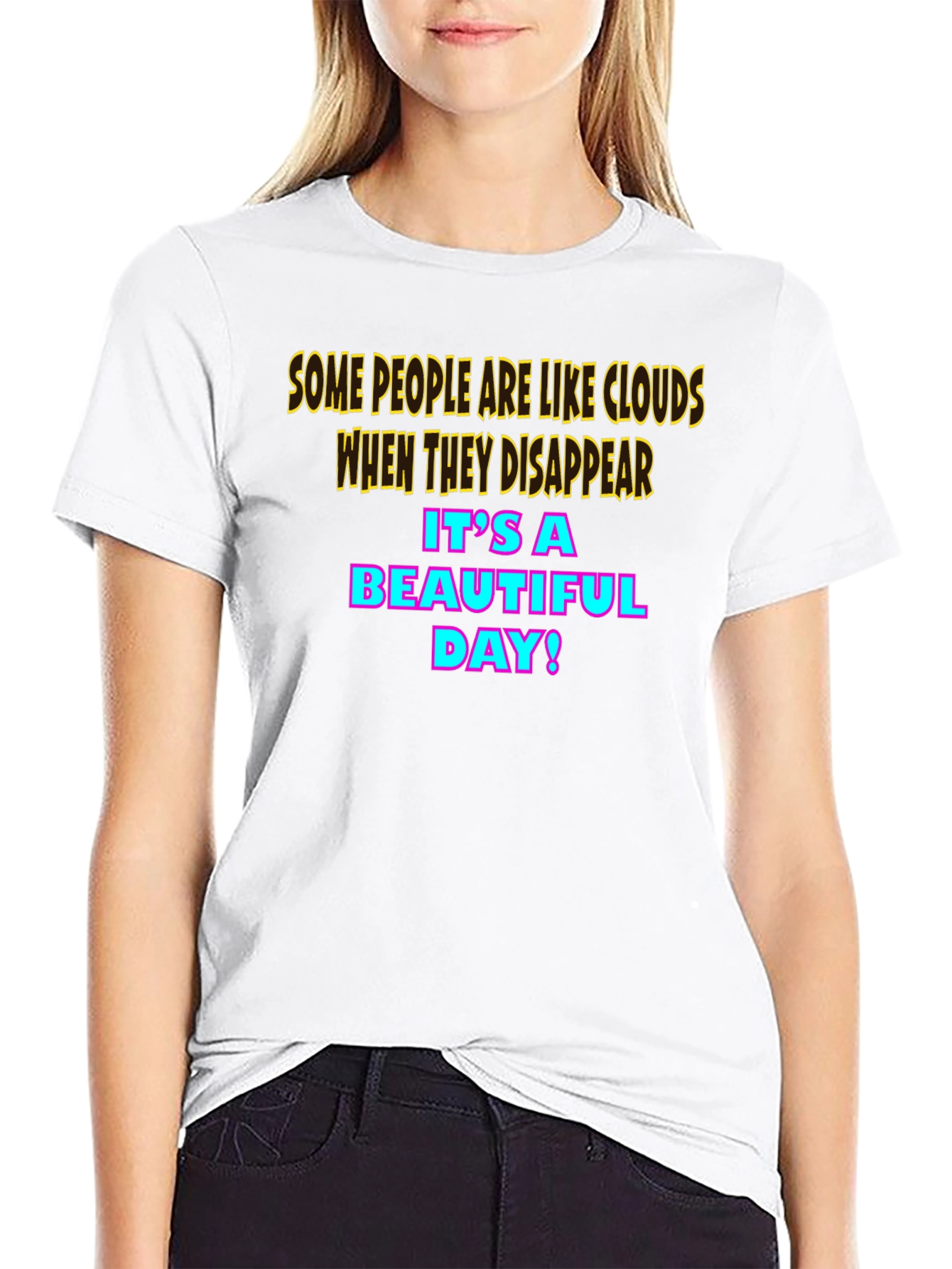 Humorous Cloud Graphic T-Shirt