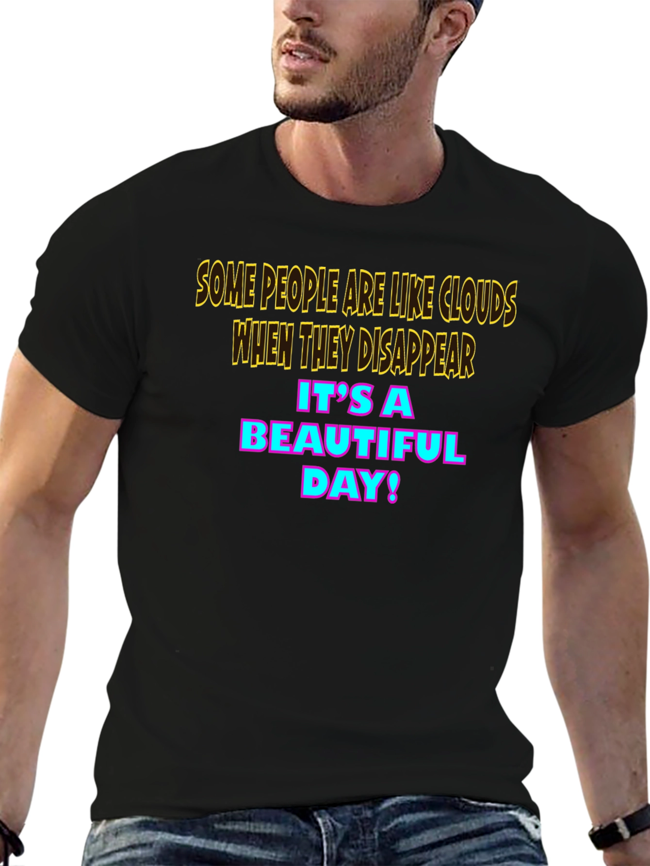 Humorous Cloud Graphic T-Shirt