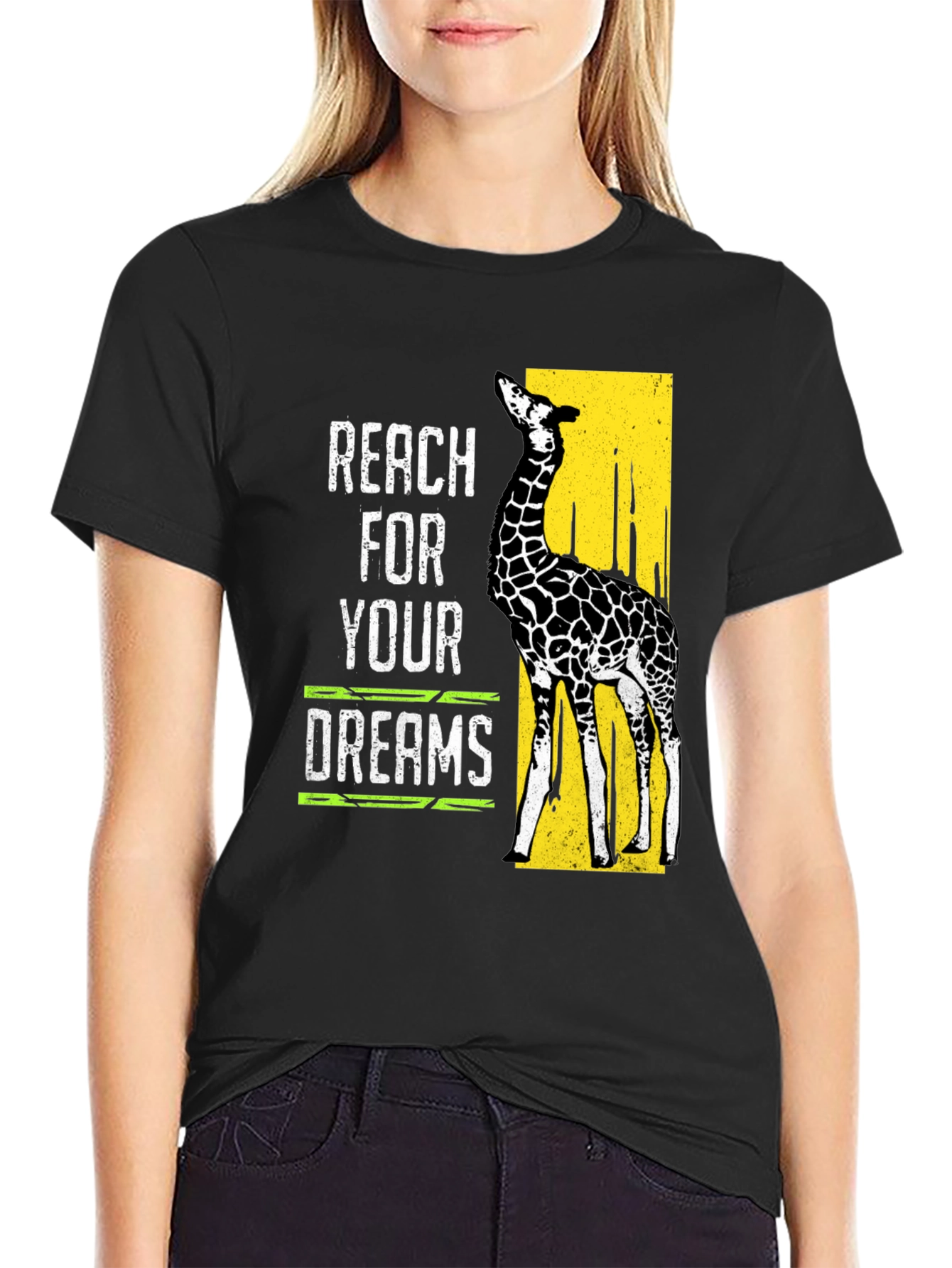 Reach For Your Dreams Giraffe Graphic Tee