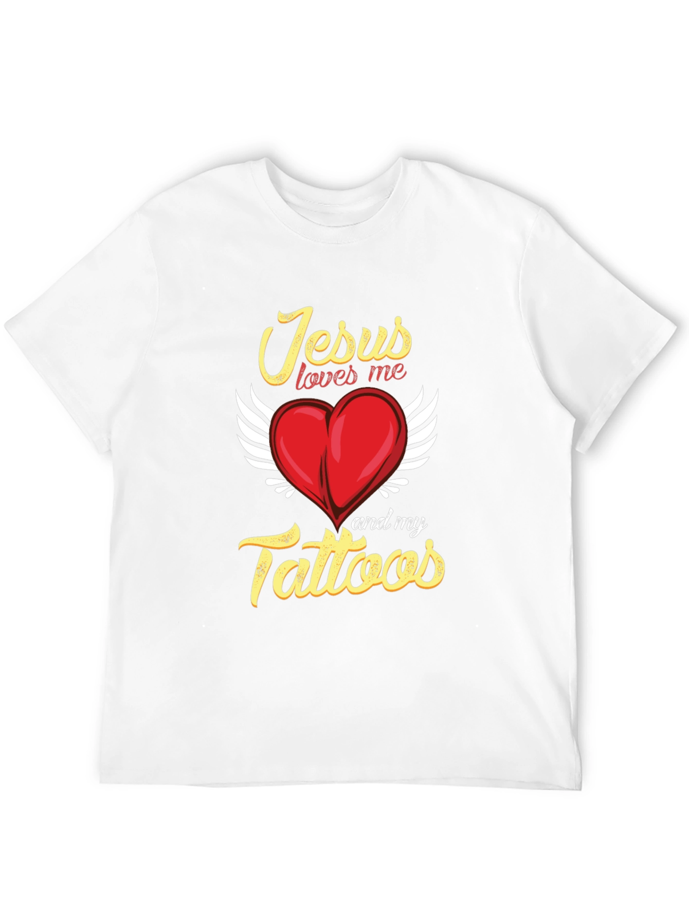 Jesus Loves Me and My Tattoos Black T-Shirt