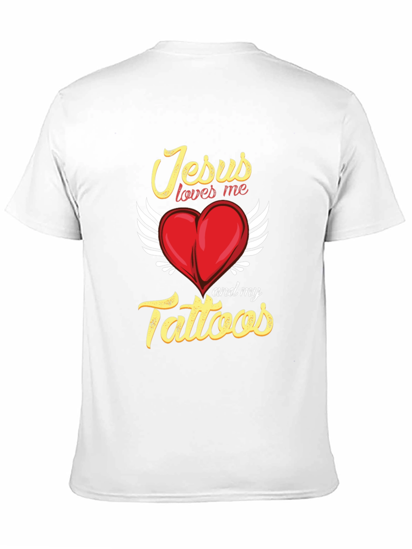 Jesus Loves Me and My Tattoos Black T-Shirt