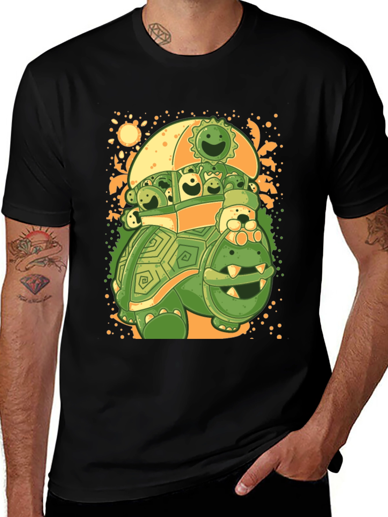 Turtle with Friends Graphic T-Shirt