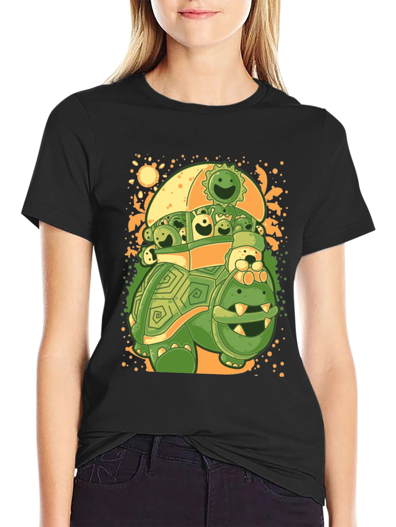 Turtle with Friends Graphic T-Shirt