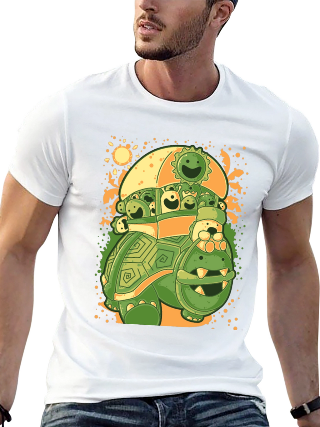 Turtle with Friends Graphic T-Shirt