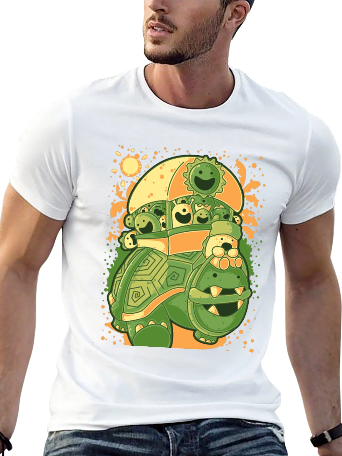 Turtle with Friends Graphic T-Shirt