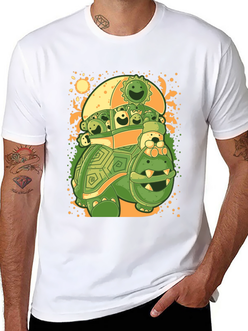 Turtle with Friends Graphic T-Shirt