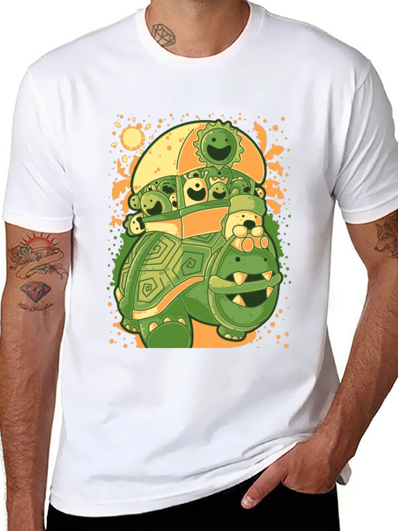 Turtle with Friends Graphic T-Shirt