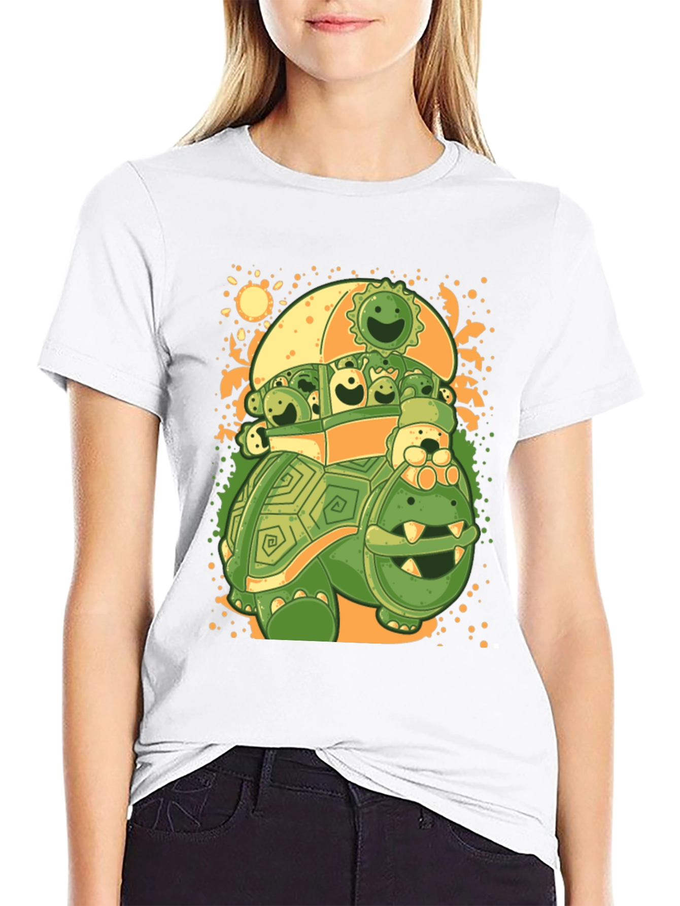 Turtle with Friends Graphic T-Shirt