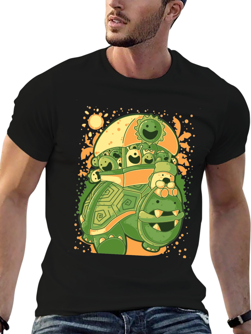 Turtle with Friends Graphic T-Shirt