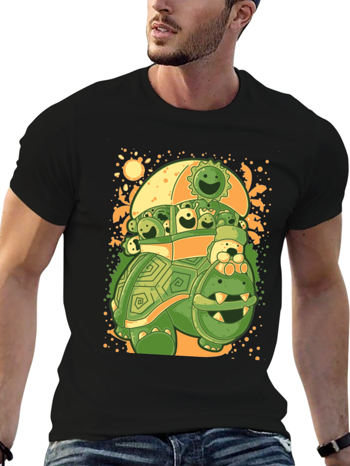 Turtle with Friends Graphic T-Shirt