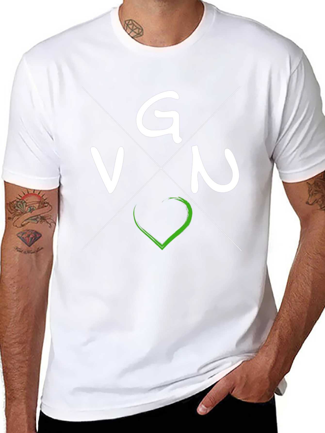 Vegan VGN T-Shirt - Black Crew Neck