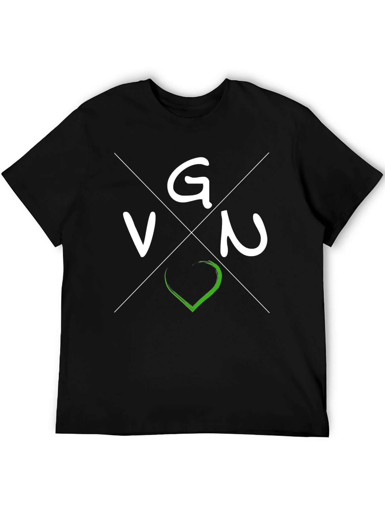 Vegan VGN T-Shirt - Black Crew Neck