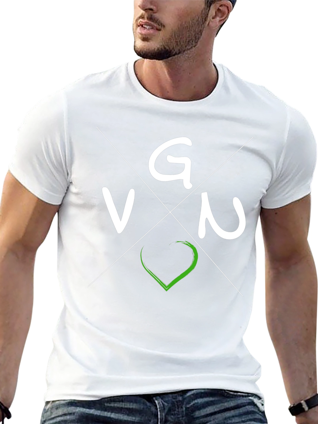 Vegan VGN T-Shirt - Black Crew Neck