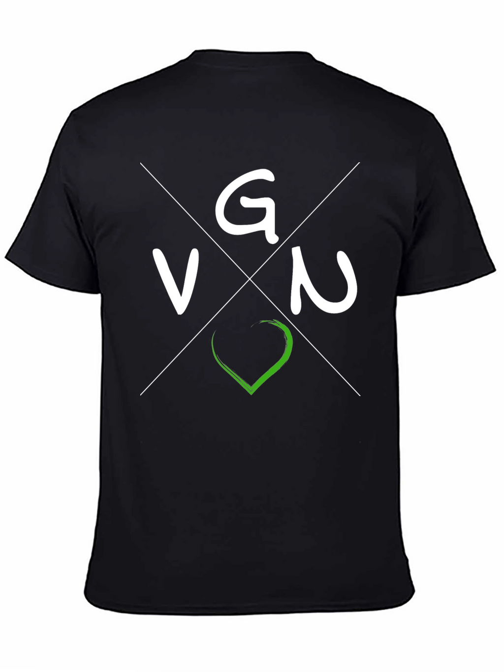 Vegan VGN T-Shirt - Black Crew Neck