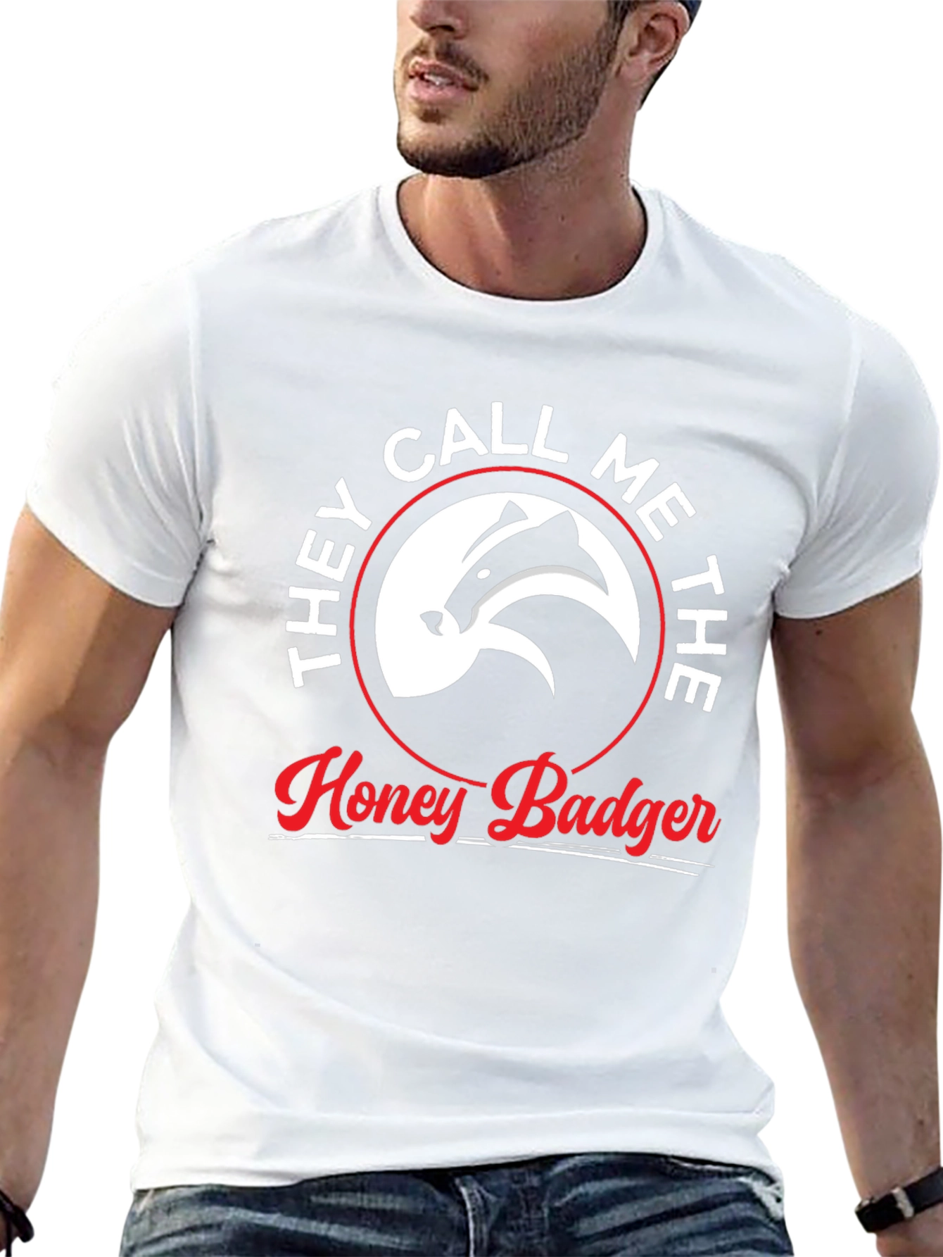 Honey Badger Graphic Tee - Unisex Black Cotton T-Shirt