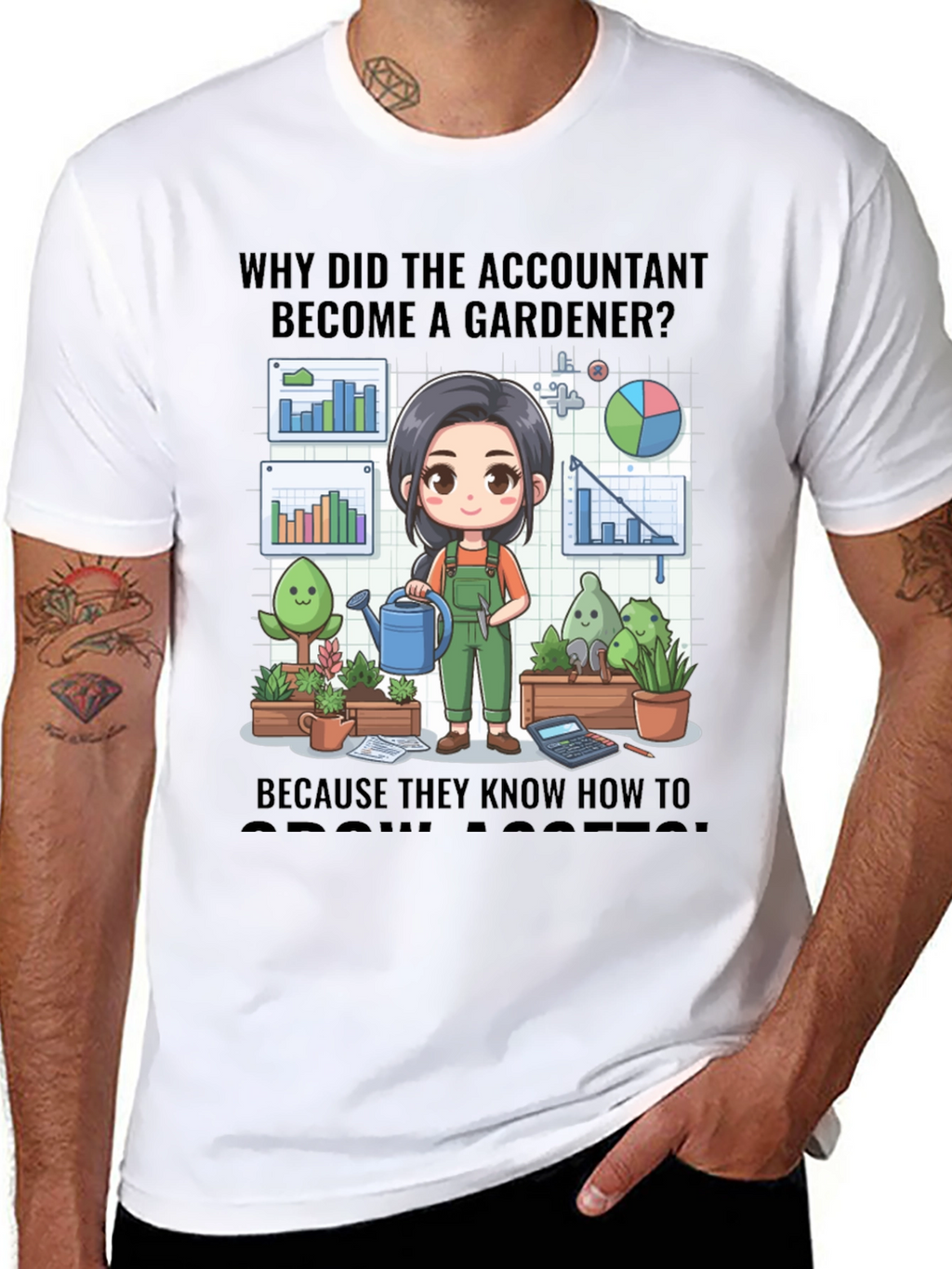 Accountant Gardener T-Shirt: Grow Assets