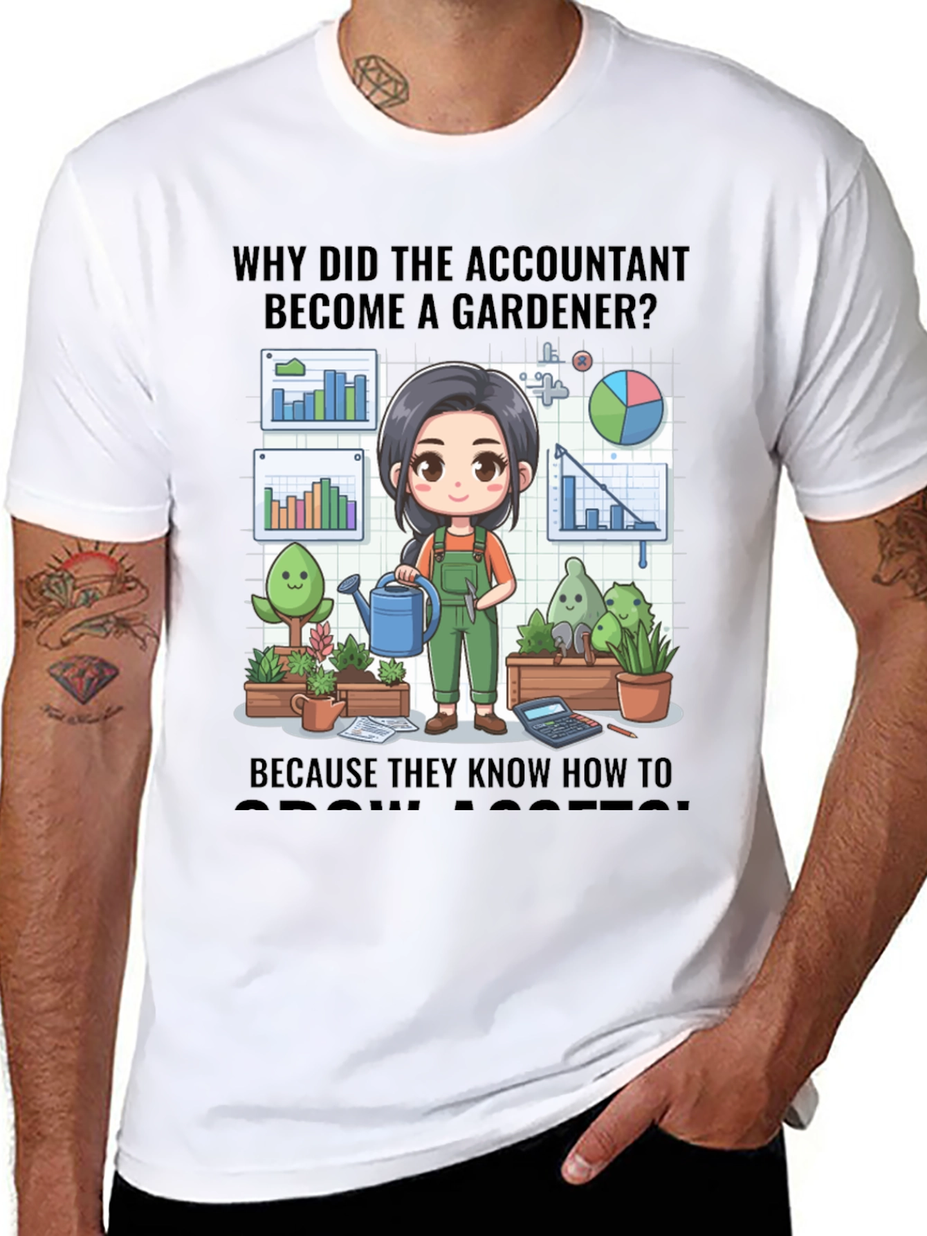Accountant Gardener T-Shirt: Grow Assets