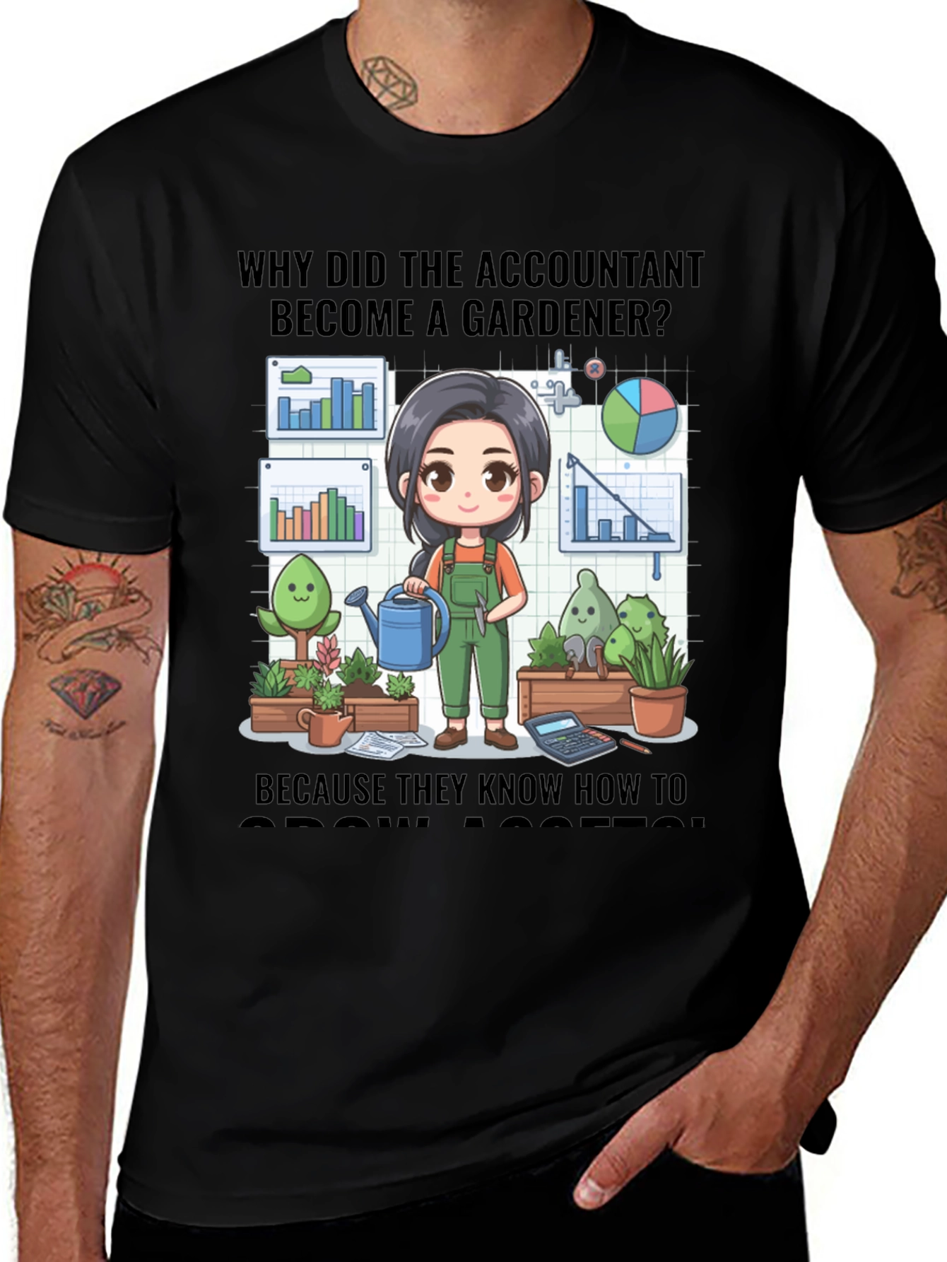Accountant Gardener T-Shirt: Grow Assets