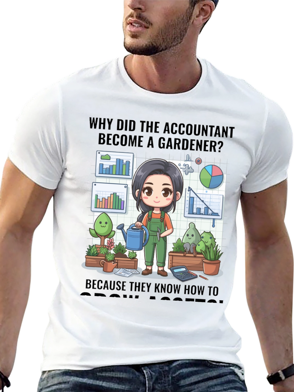 Accountant Gardener T-Shirt: Grow Assets