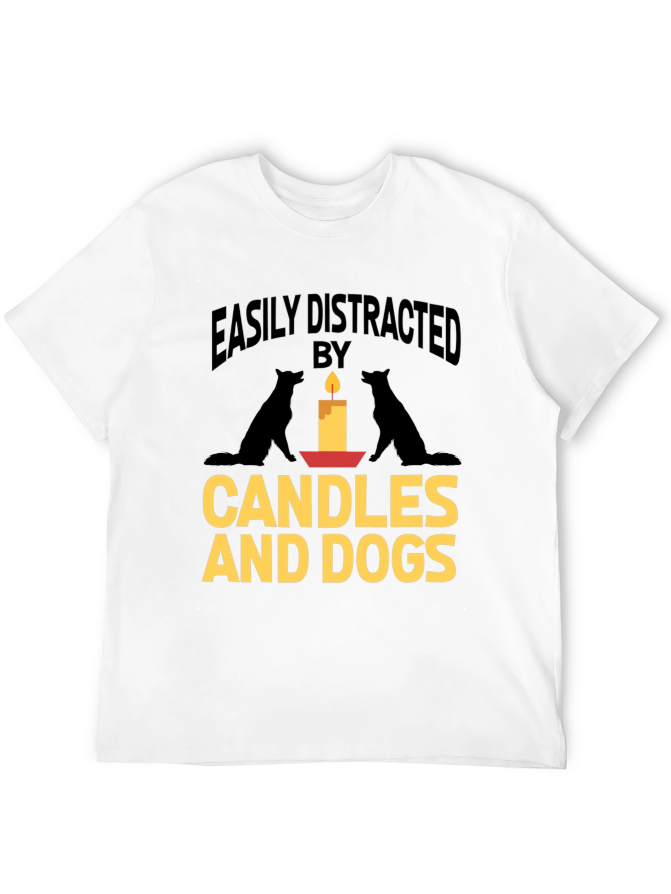 Easily Distracted By Dogs and Candles Graphic Tee