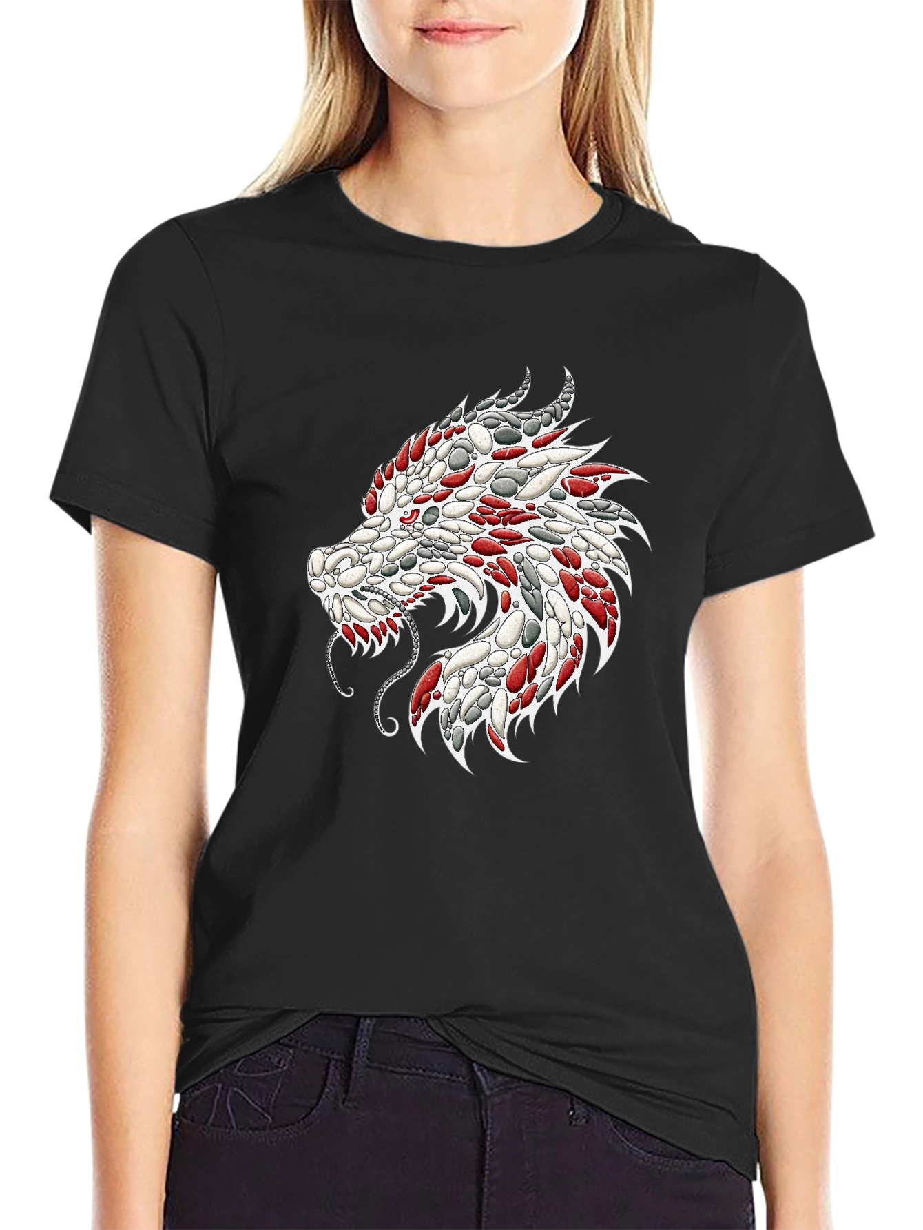 Dragon Head Graphic Tee - Cool Stone Design