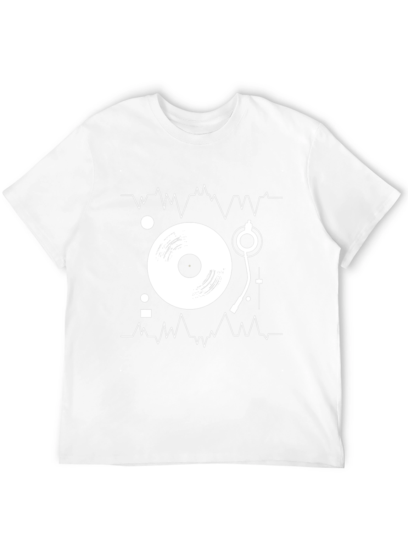DJ Turntable Graphic Tee - Black Cotton Music Lover T-Shirt