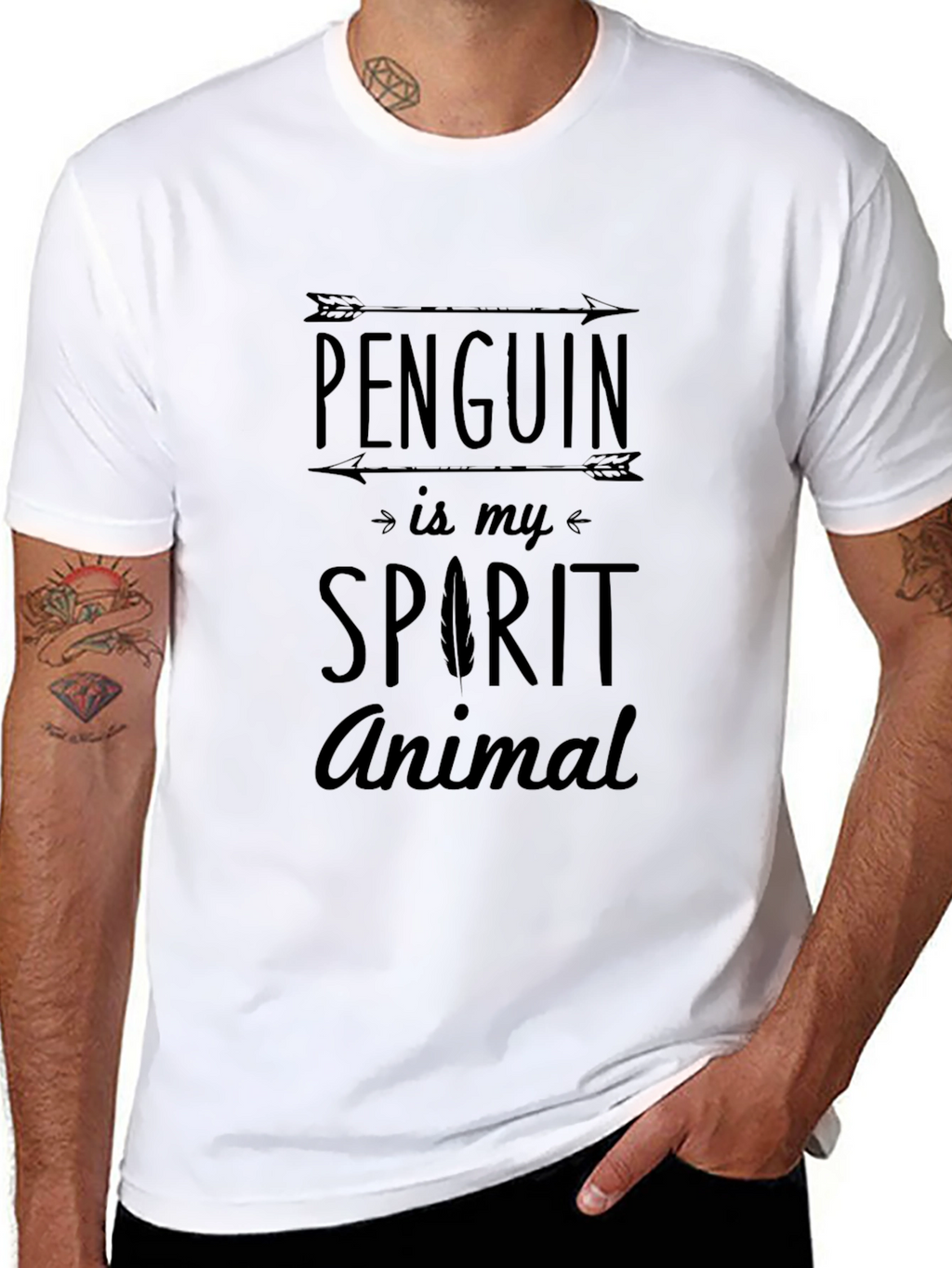 Penguin Spirit Animal Graphic T-Shirt