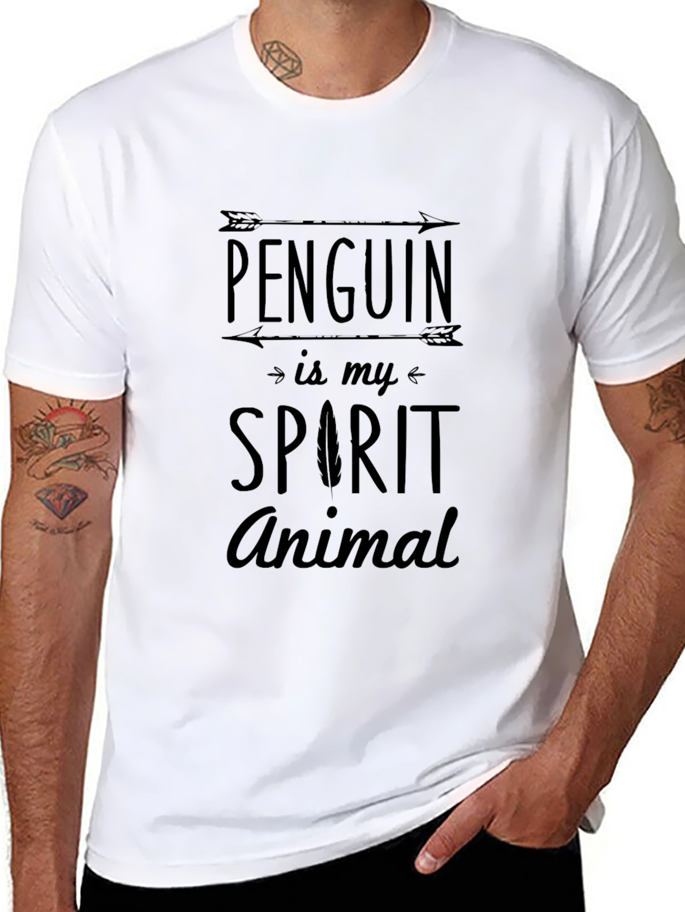 Penguin Spirit Animal Graphic T-Shirt