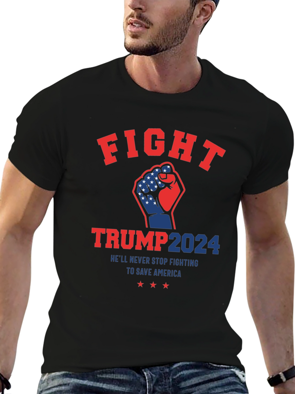 Fight Trump 2024 T-Shirt - Patriotic USA
