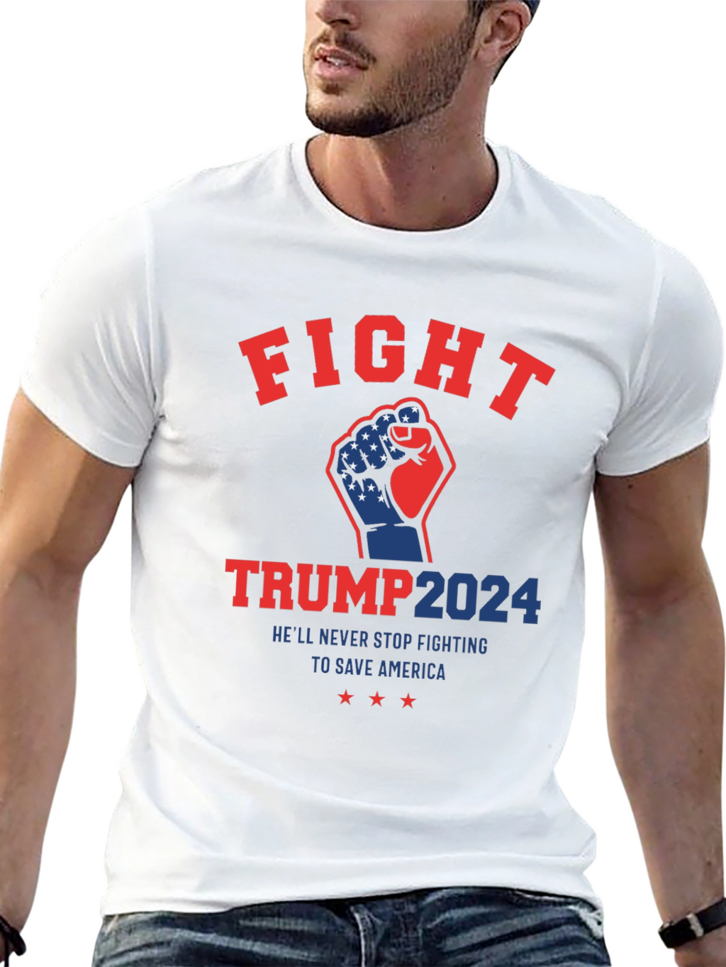 Fight Trump 2024 T-Shirt - Patriotic USA
