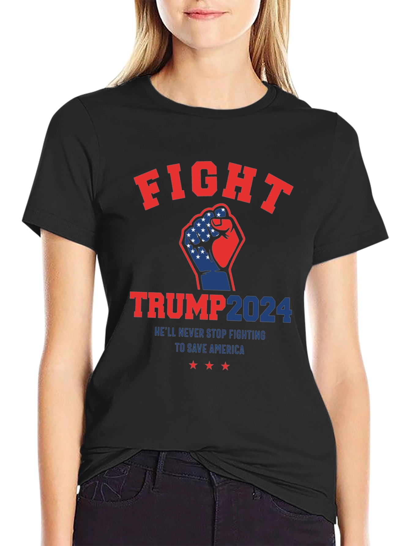 Fight Trump 2024 T-Shirt - Patriotic USA
