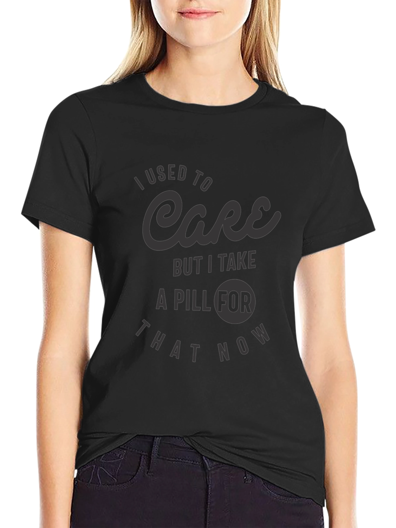 I Used to Care Graphic Tee - Black