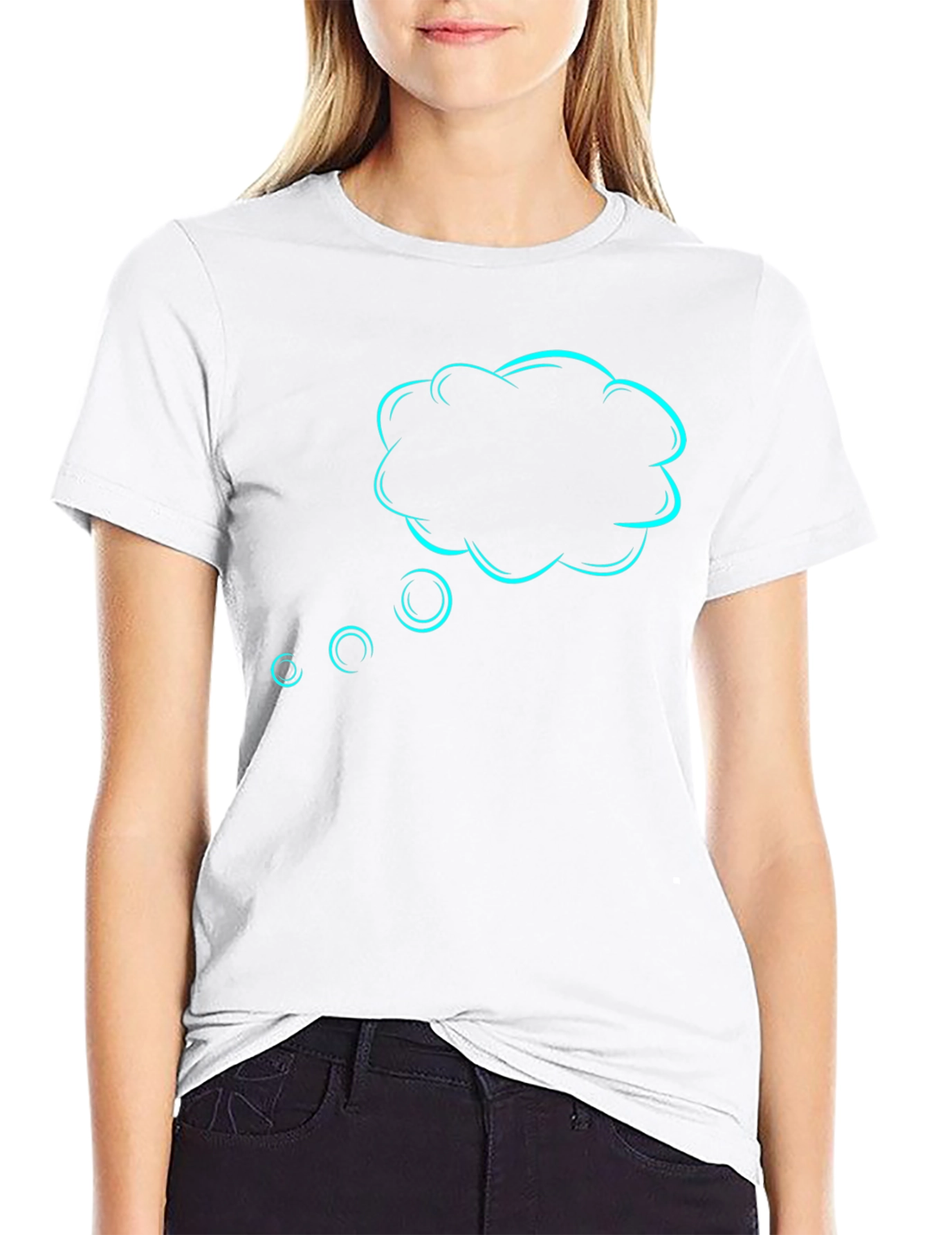 Thinking Cloud Graphic T-Shirt - Cool Design