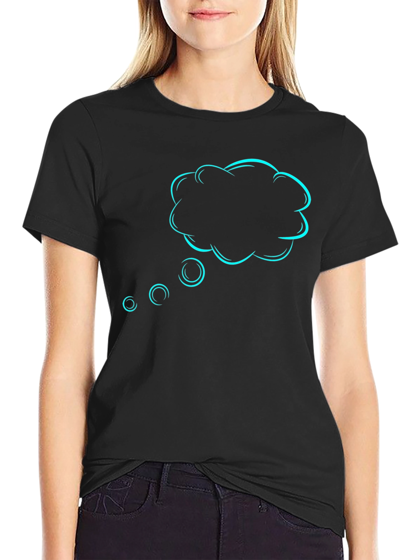 Thinking Cloud Graphic T-Shirt - Cool Design
