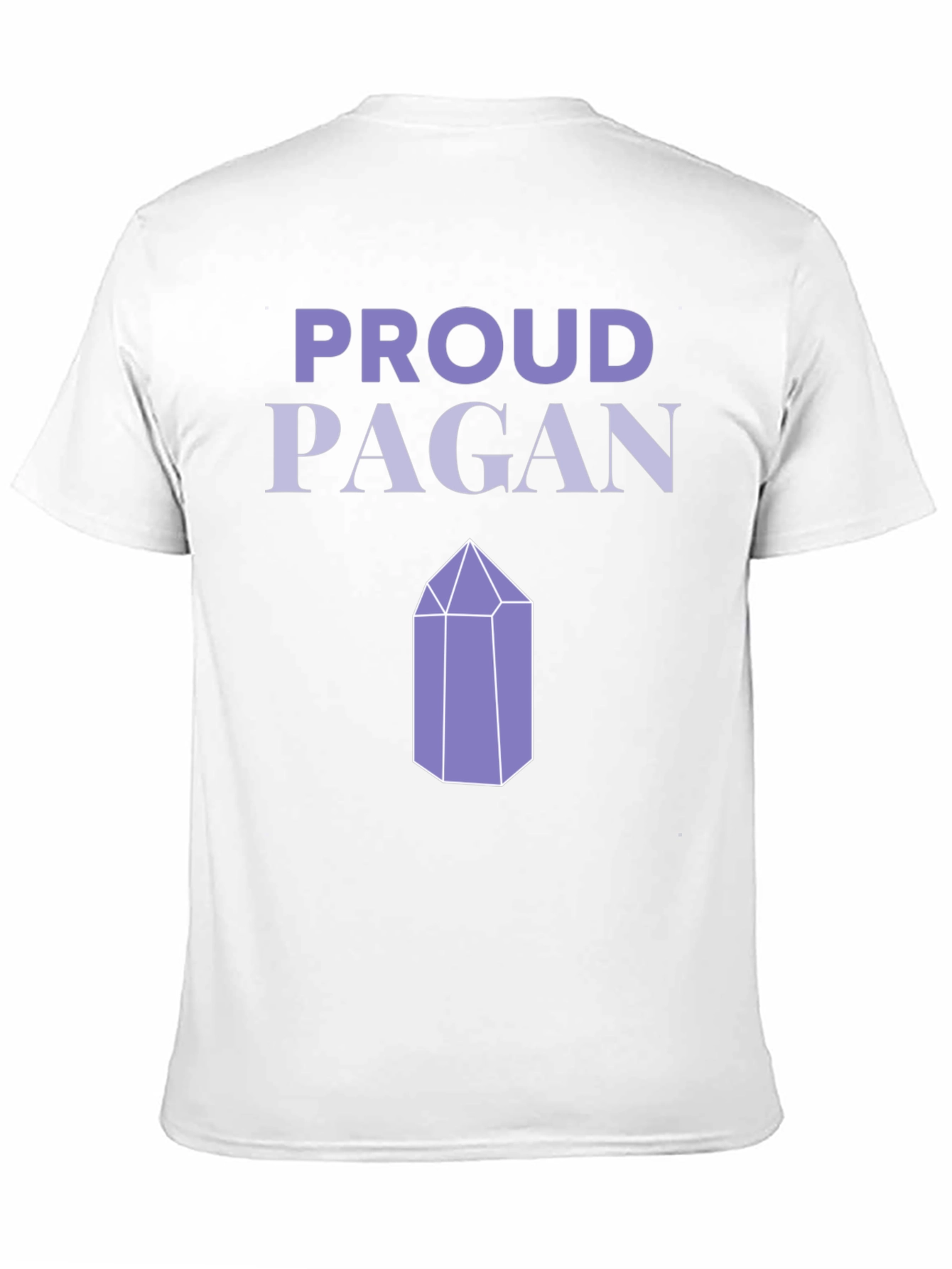 Proud Pagan T-Shirt - Crystal Design - Black Tee