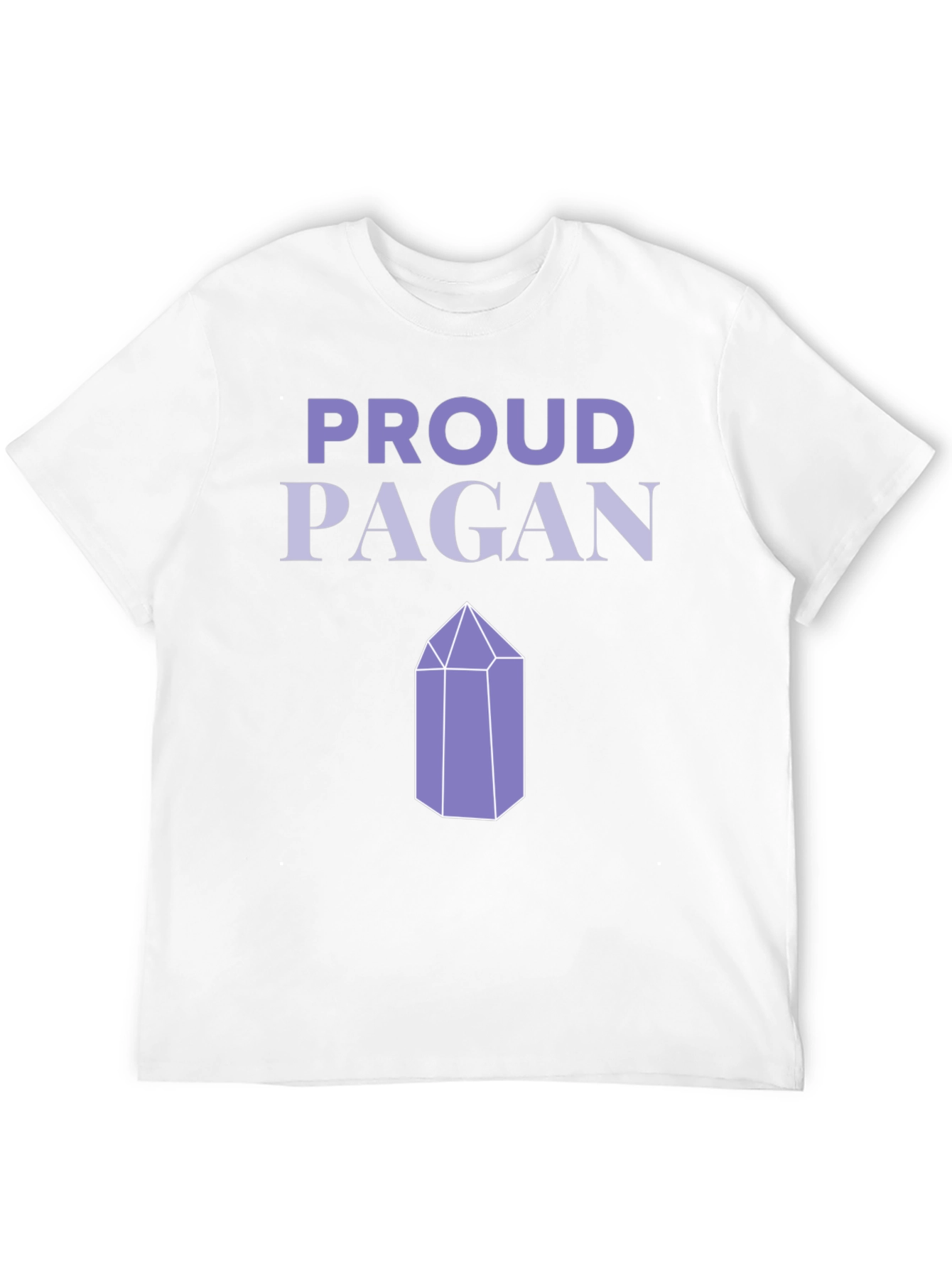Proud Pagan T-Shirt - Crystal Design - Black Tee