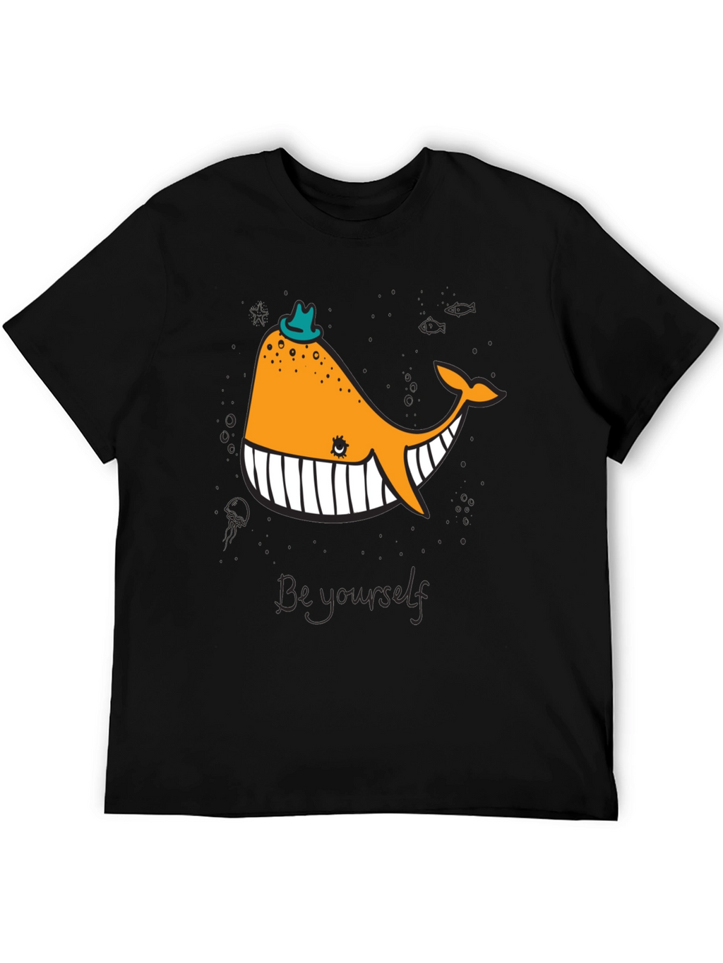 Whimsical Whale Graphic Tee - Be Yourself