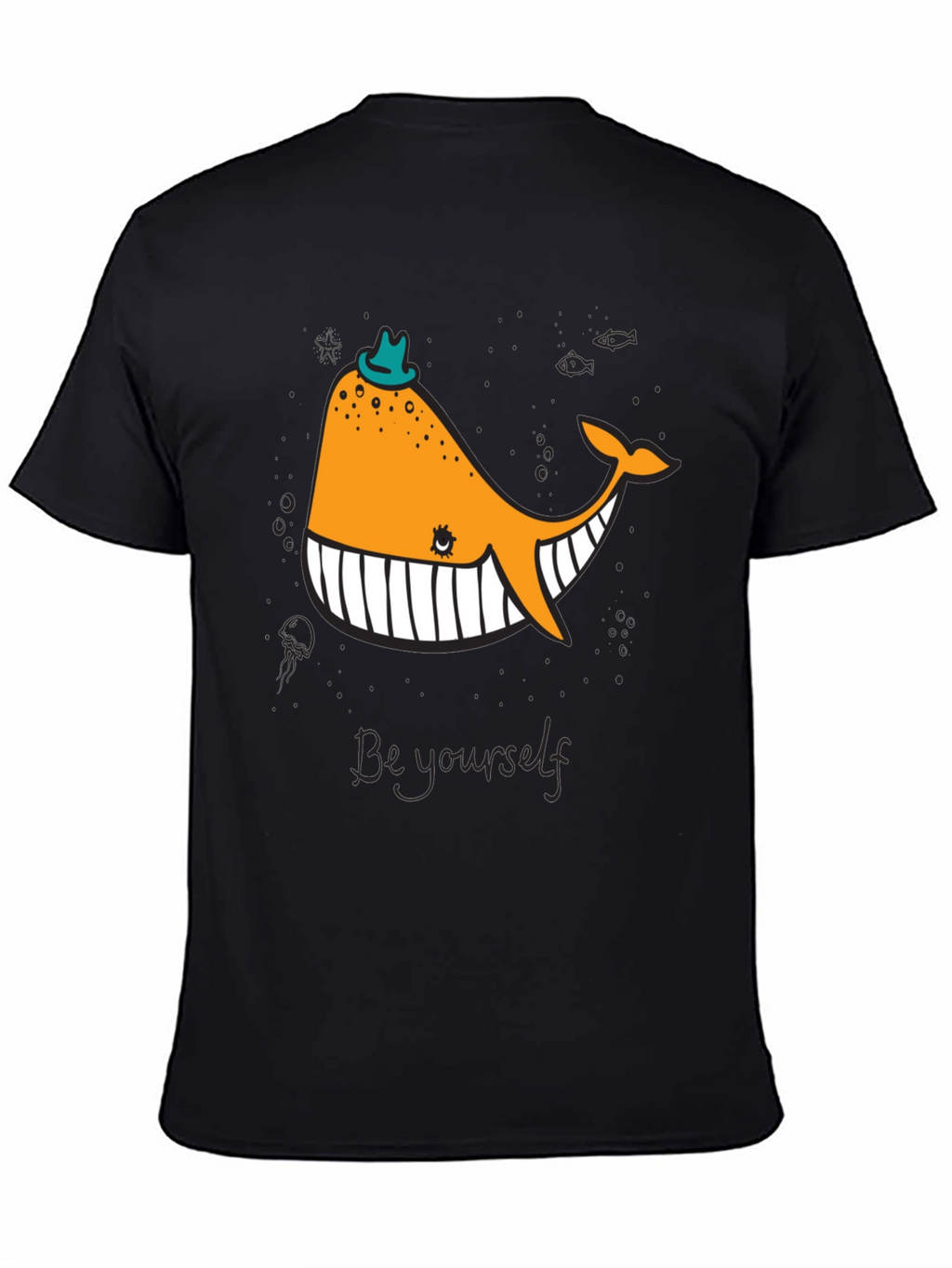 Whimsical Whale Graphic Tee - Be Yourself