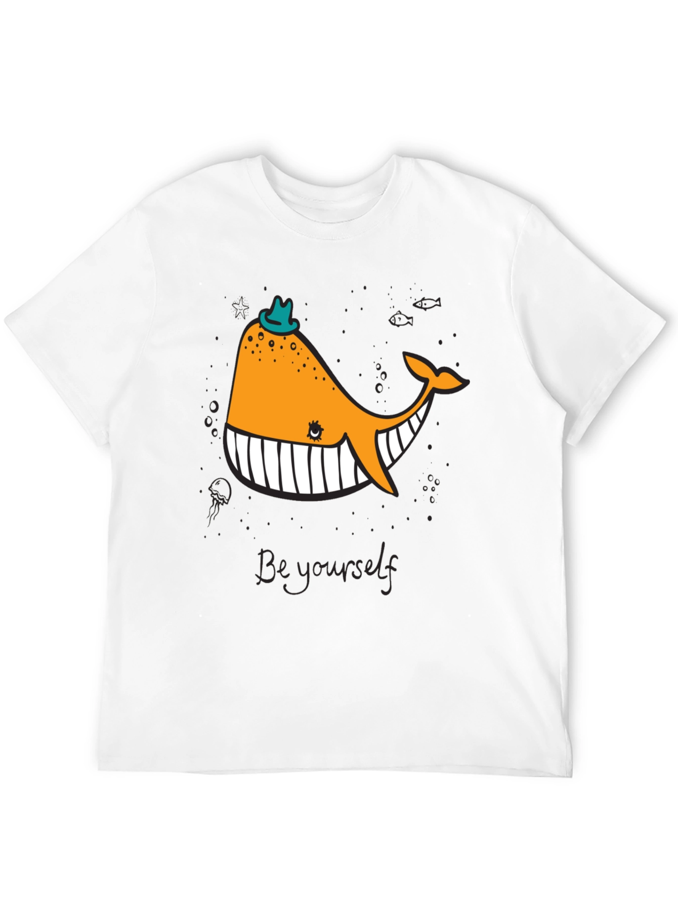 Whimsical Whale Graphic Tee - Be Yourself