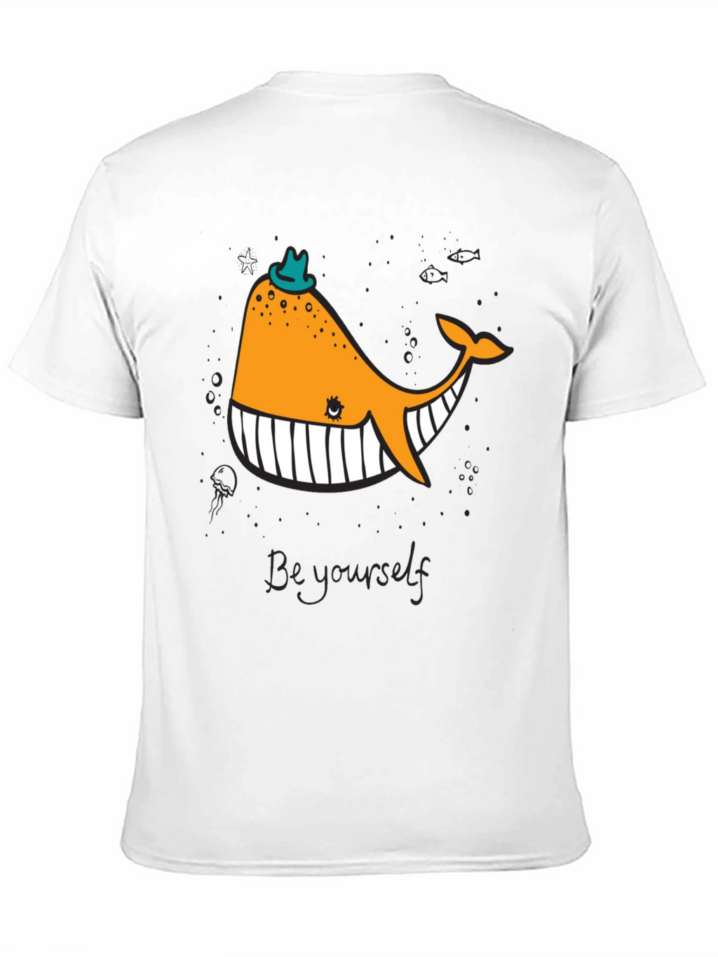 Whimsical Whale Graphic Tee - Be Yourself