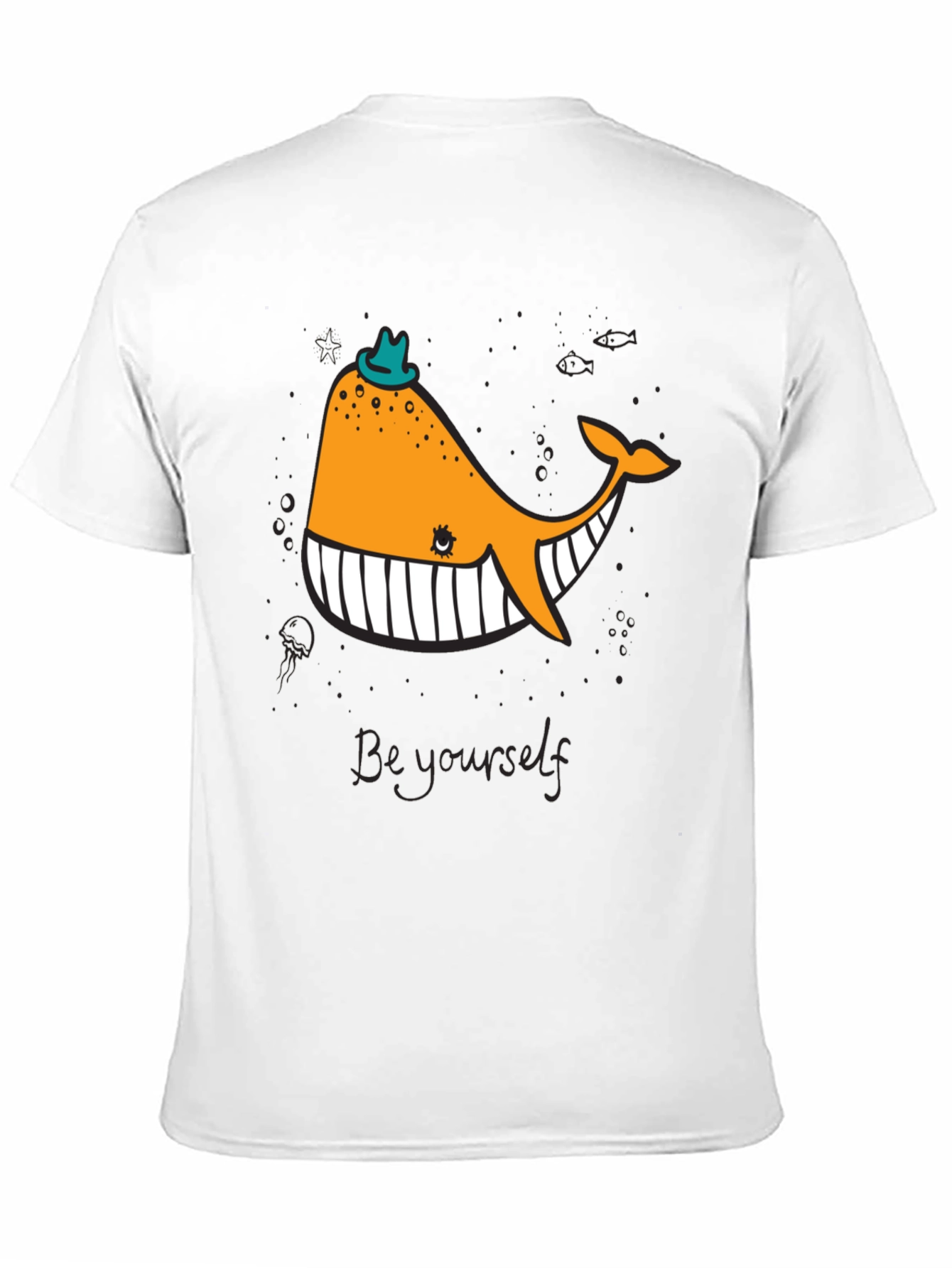 Whimsical Whale Graphic Tee - Be Yourself